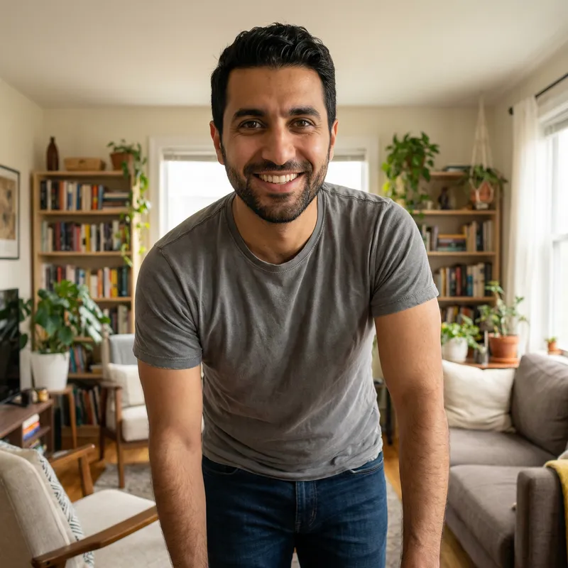 Confident Middle-Eastern Man Poses for Portrait