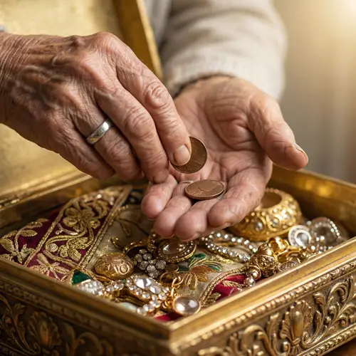 Elderly Woman's Offering in Grand Treasury