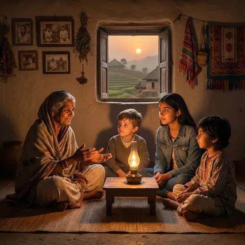 Multicultural Storytelling in Rustic Rural Home