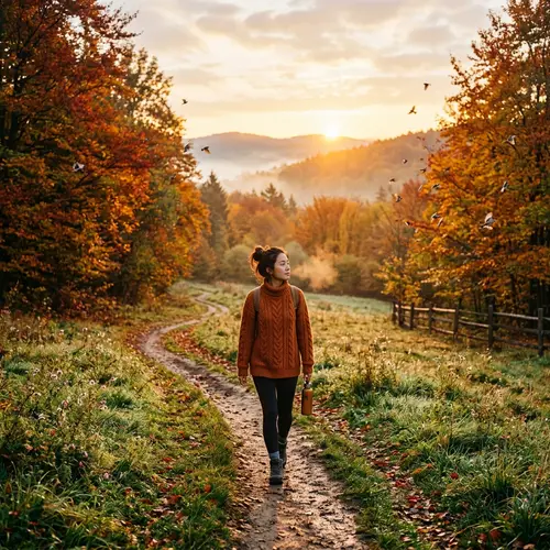 Tranquil Morning Walk | Peaceful Landscape at Sunrise