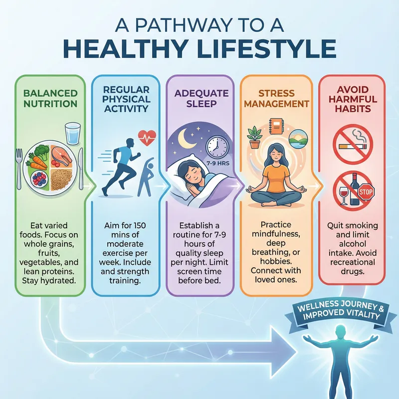 Healthy Lifestyle Infographic: Key to Wellness