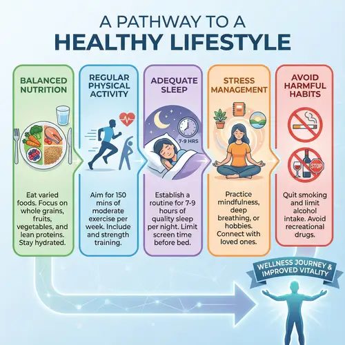 Healthy Lifestyle Infographic: Key to Wellness
