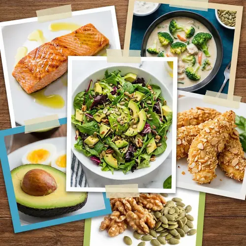 Vibrant Keto-Friendly Meal Collage | Colorful Diet Options