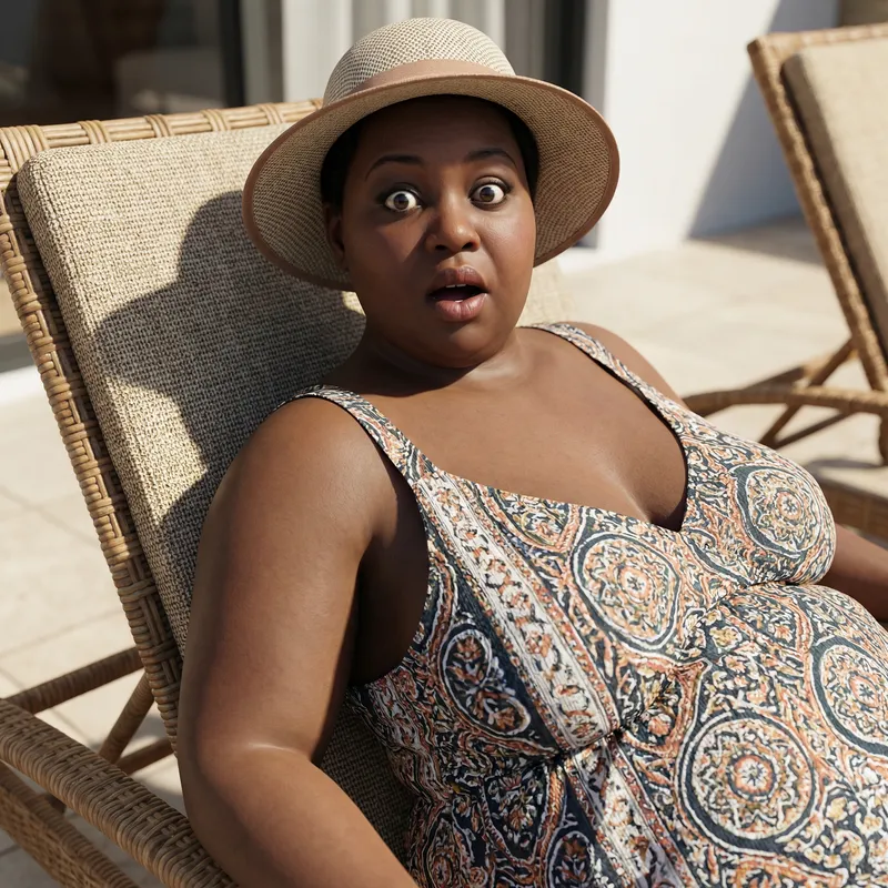 3D Ultra High-Resolution Image of Shocked Black Woman