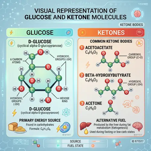 Visual Guide to Glucose and Ketone Molecules
