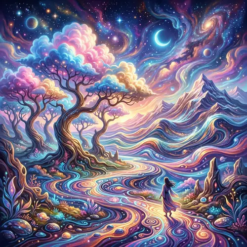 Surreal Abstract Landscape: Otherworldly Beauty