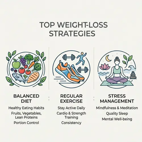 Top Weight-Loss Strategies: Diet, Exercise, Stress Management