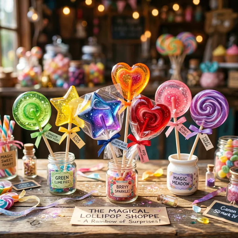 Enchanted Lollipops with Unique Flavors | Colorful Surprises