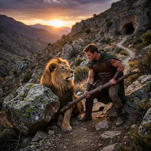 Heroic Alex Rescues a Golden Lion