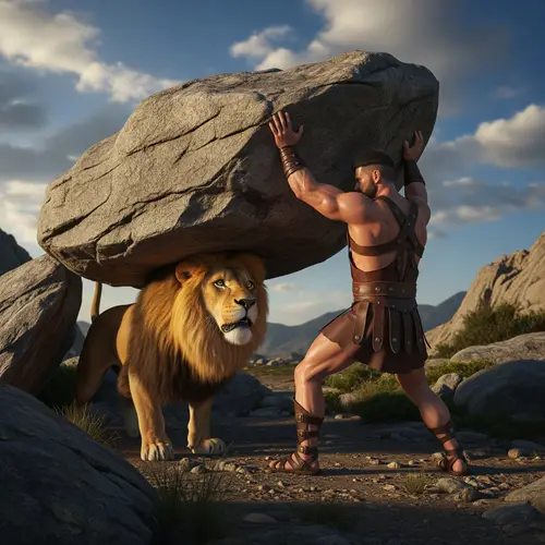 Heroic Alex Rescues a Golden Lion