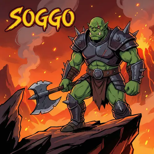 Orc Warrior Anime Style Art | Soggo Fantasy Illustration