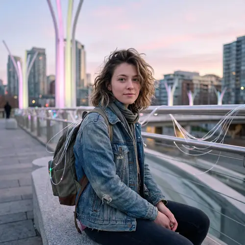 Youthful Woman Portrait in Urban Setting| High-Quality DSLR Style