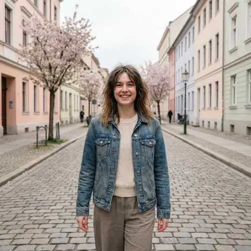 Authentic Beauty: Natural-Looking Woman in Street Style Photo