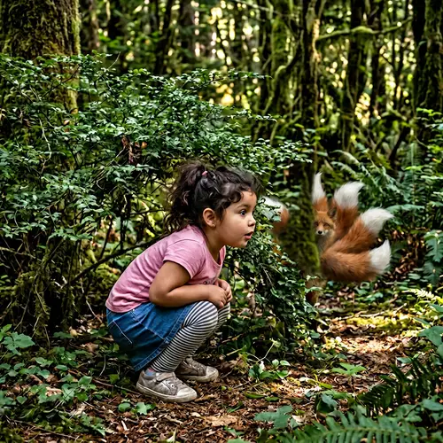 Chubby Girl Meets Kitsune in Enchanted Forest