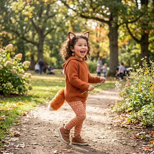 Charming Little Chubby Girl as Kitsune