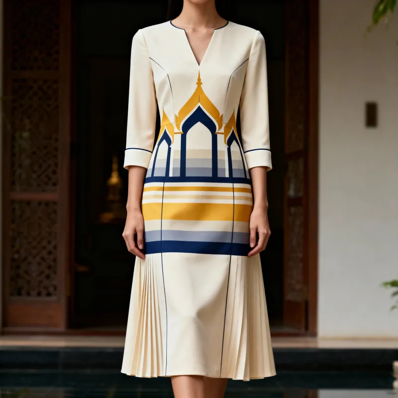 Modern Laos & Thai Inspired Dress