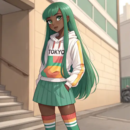 Anime-Style Teen Character Design with K-Pop Flair