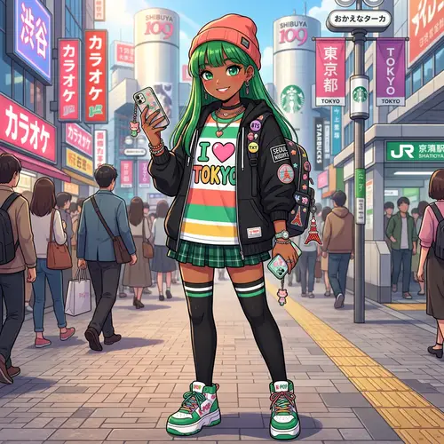 Anime-Style Teen Character Design with K-Pop Flair
