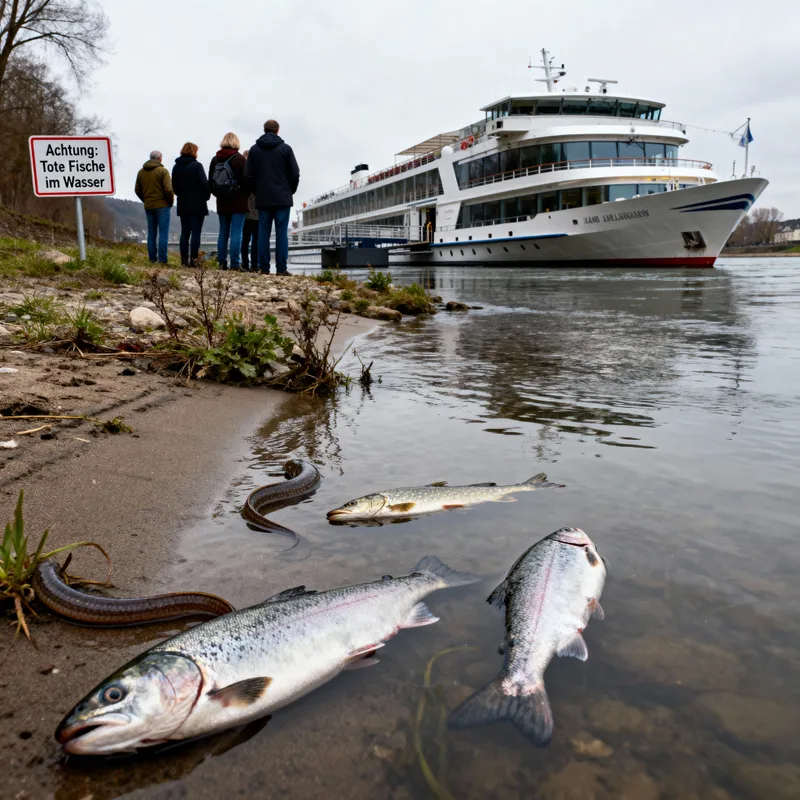 Scenic Rhine River Landscape near Karlsruhe Scenic Rhine River Landscape near Karlsruhe