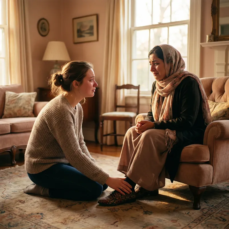 Intimate Gesture of Forgiveness in Realism Art