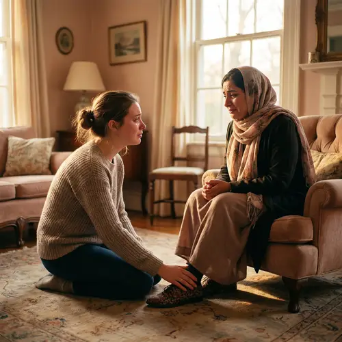 Friendship Gesture in Romantic Realism Art