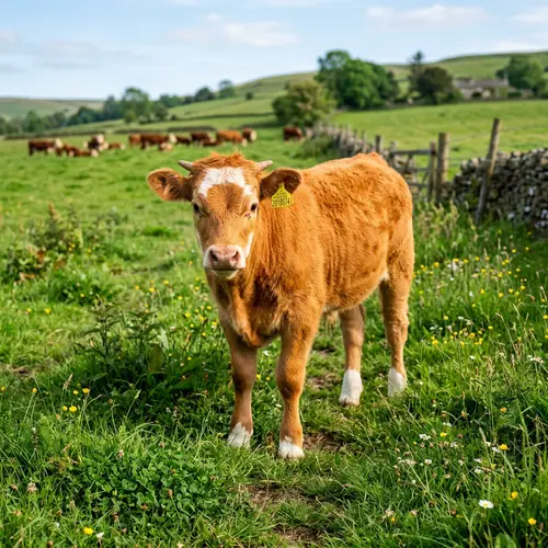 Little Orange Bull - A Cute Farm Animal