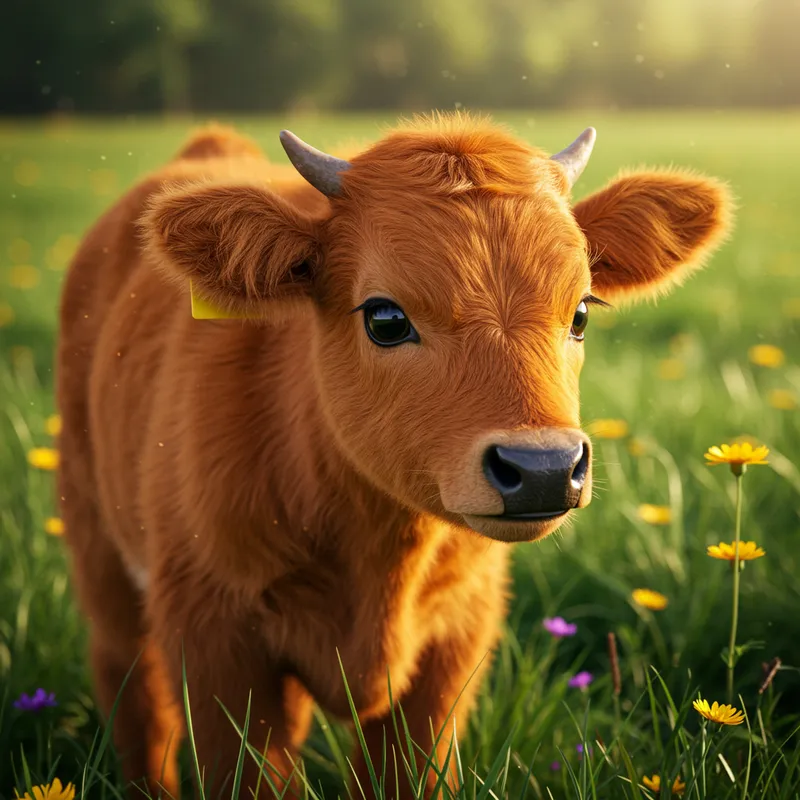 Little Orange Bull - A Cute Farm Animal
