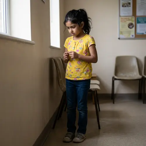 Young South Asian Girl Expressing Nervousness | Emotional Photography