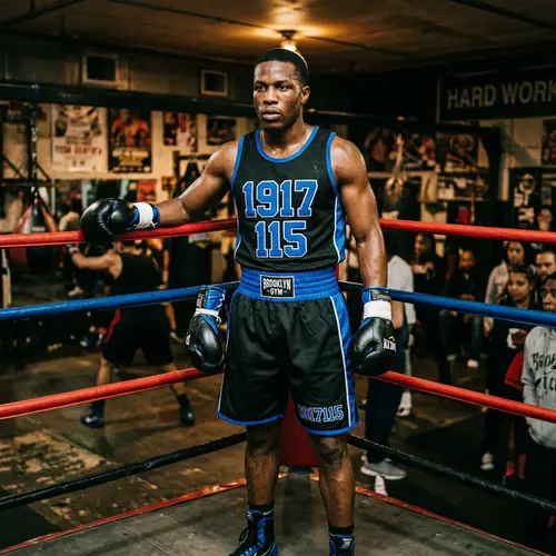 Black and Blue Boxing Uniform Design