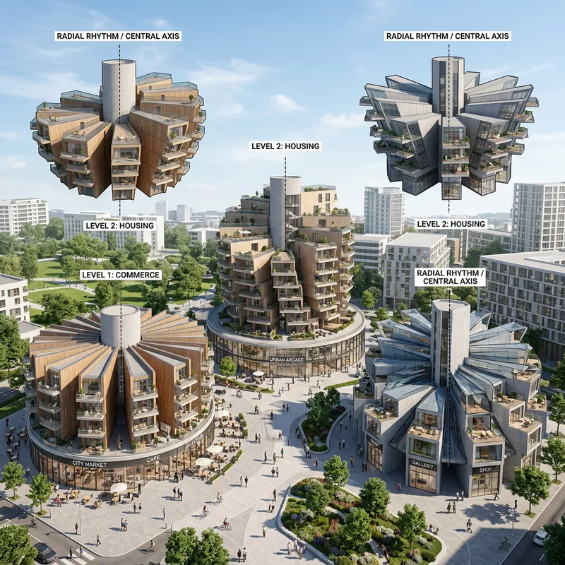 Radial Architectural Volumetry Designs