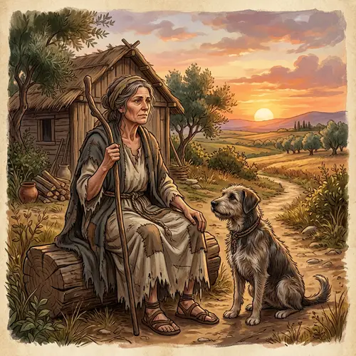 Penia - Greek Goddess of Poverty Illustration