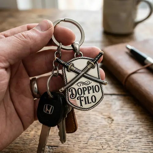 Doppio Filo Katana Keychain | Premium Metal Design