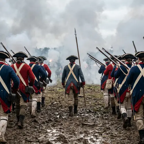 18th Century Army Charging into Battle