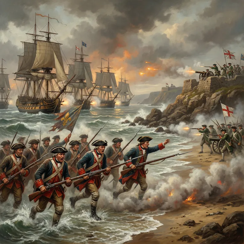 18th-Century Normandy Invasion: A Dramatic Battle Scene