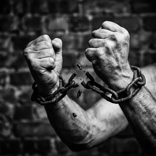 Fists Breaking Chains: Symbol of Strength and Freedom
