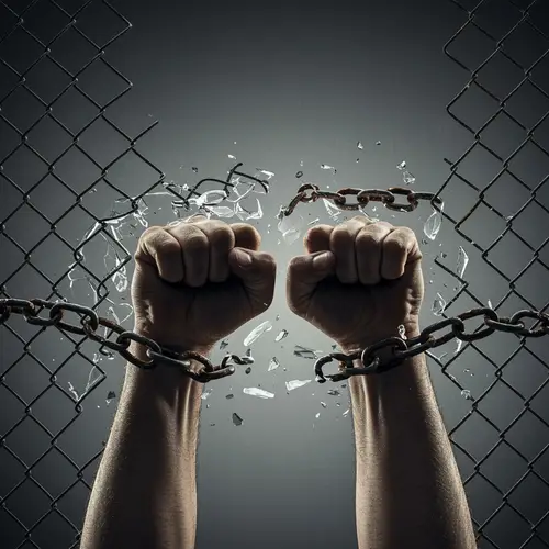 Fists Breaking Chains: Symbol of Strength and Freedom