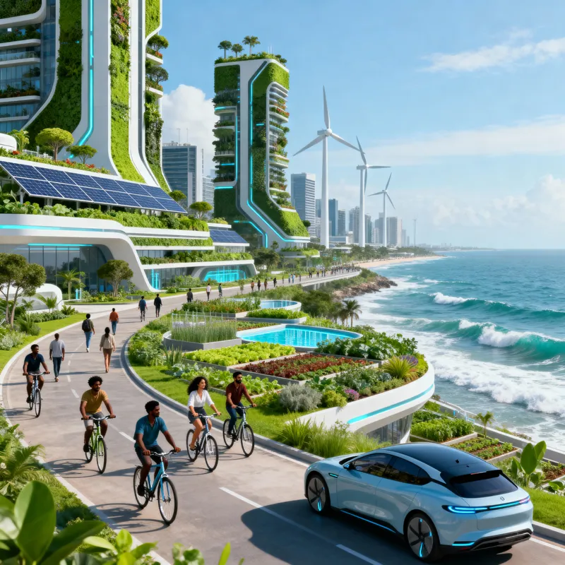 Futuristic Sustainable Coastal City Design