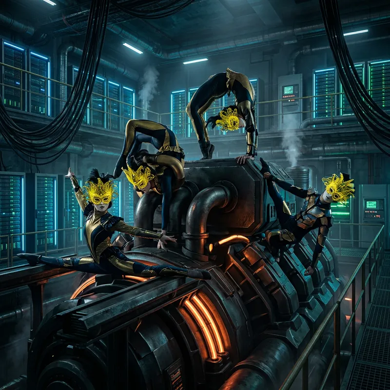 Cyberpunk Carnivale: Androgynous Art in Motion