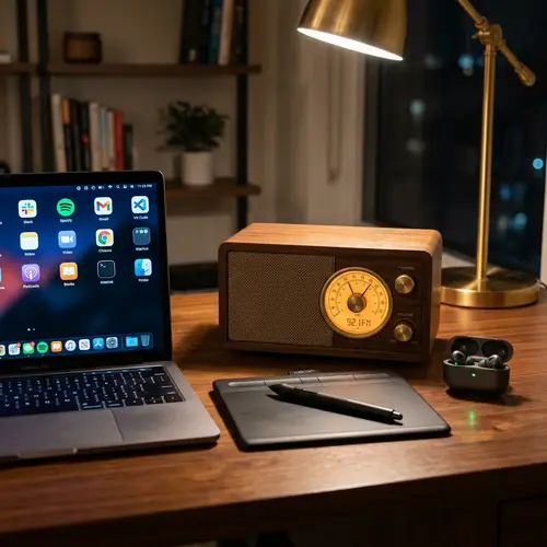 Modern Laptop, Drawing Tablet, Wireless Earbuds & More