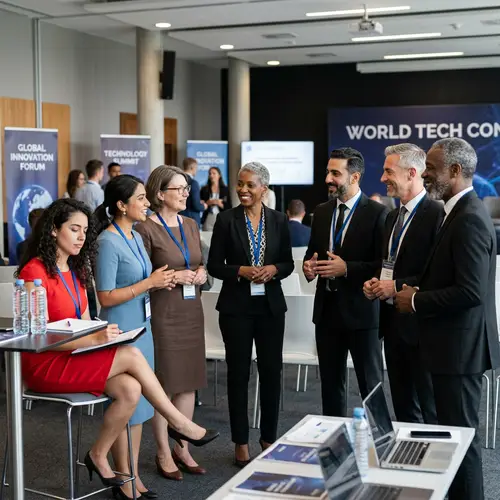 Diverse Meeting Conference with Seven Engaging Individuals