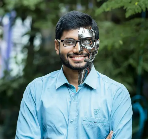 Half Human Half Robot Face: A Unique Portrait