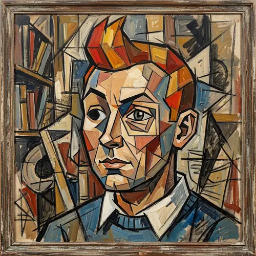 Tintin's Face in Picasso Cubist Style Art