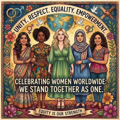Empowering Women: Respect and Equality Poster Illustration