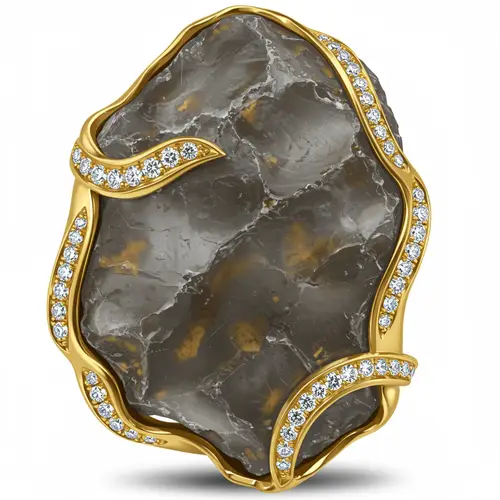 Elegant Flint in Gold and Diamond Design