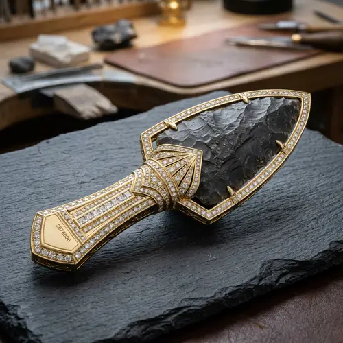 Elegant Flint in Gold and Diamond Design