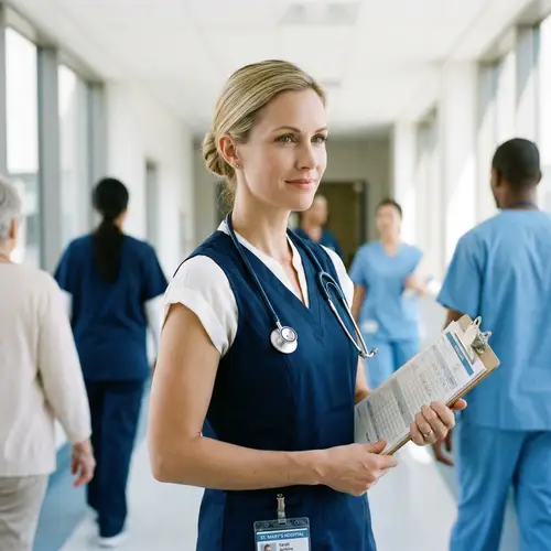 Professional Nurse in Uniform - Caring and Committed