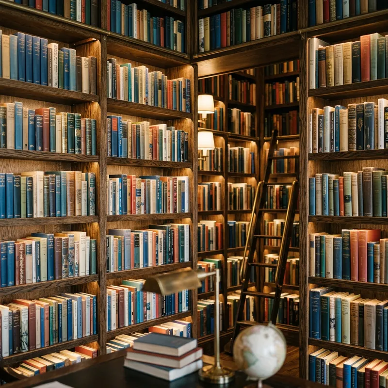 Cozy Library Zoom Background | Virtual Book Haven