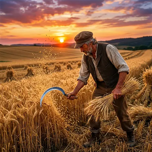 Golden Harvest: The Art of Reaping Wheat