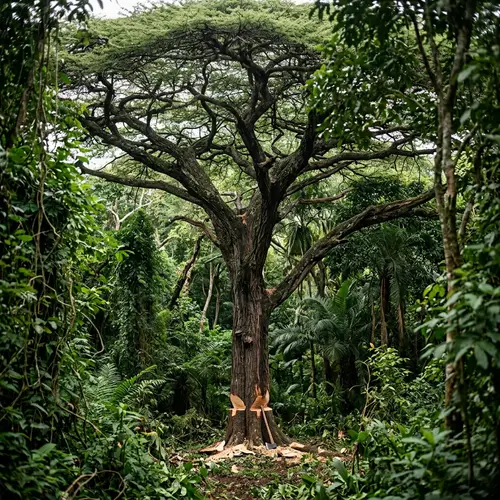 Acacia Tree in Lush Forest: Nature's Resilience & Human Intervention