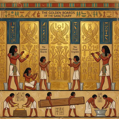 Ancient Tabernacle Golden Boards - Egyptian Artistic Style
